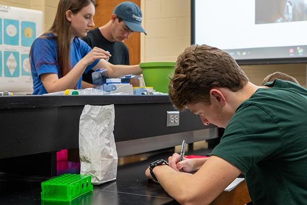 students in lab